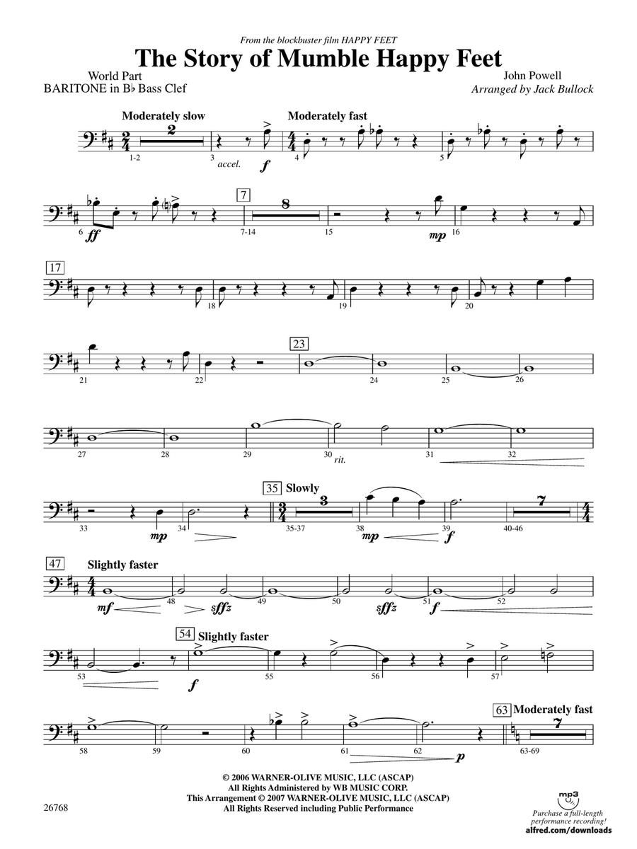 The Story of Mumble Happy Feet: (World Part) B-flat Baritone B.C.