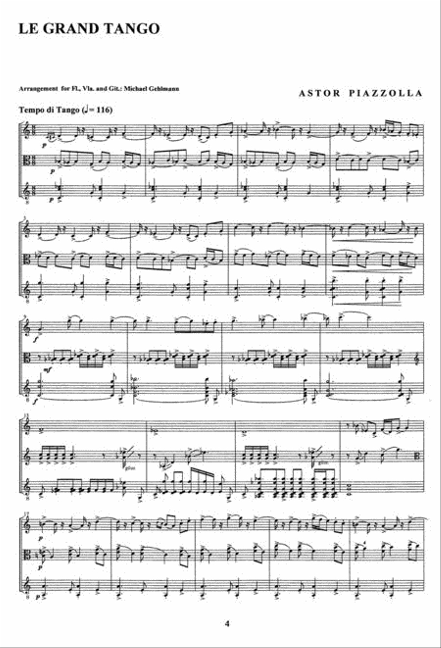 Le Grand Tango Chamber Music scores gallery preview page 2