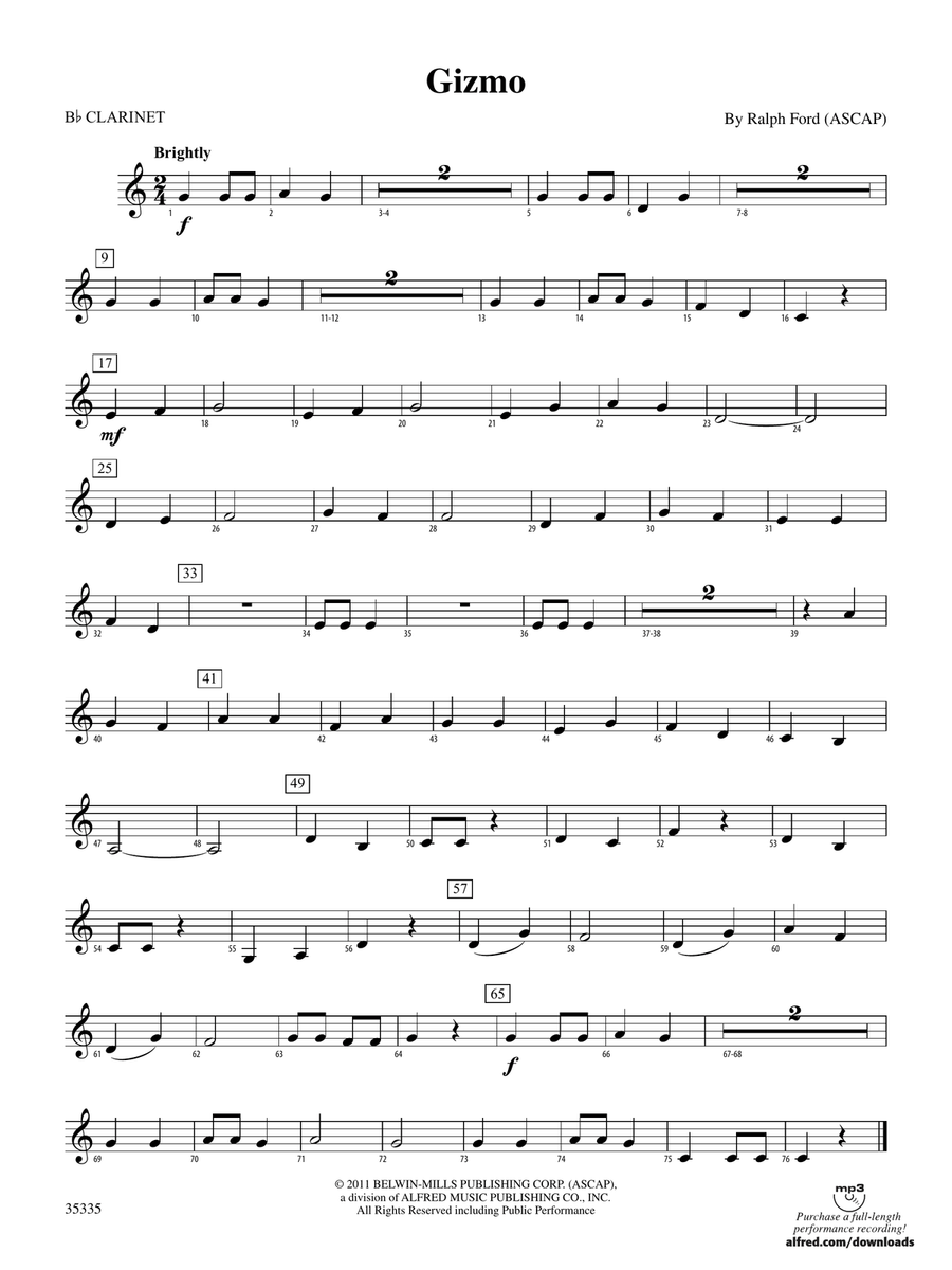 Gizmo: 1st B-flat Clarinet