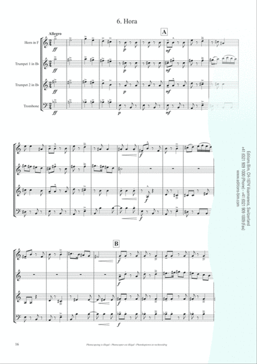 Zephyr Dances Brass Quartet scores gallery preview page 9