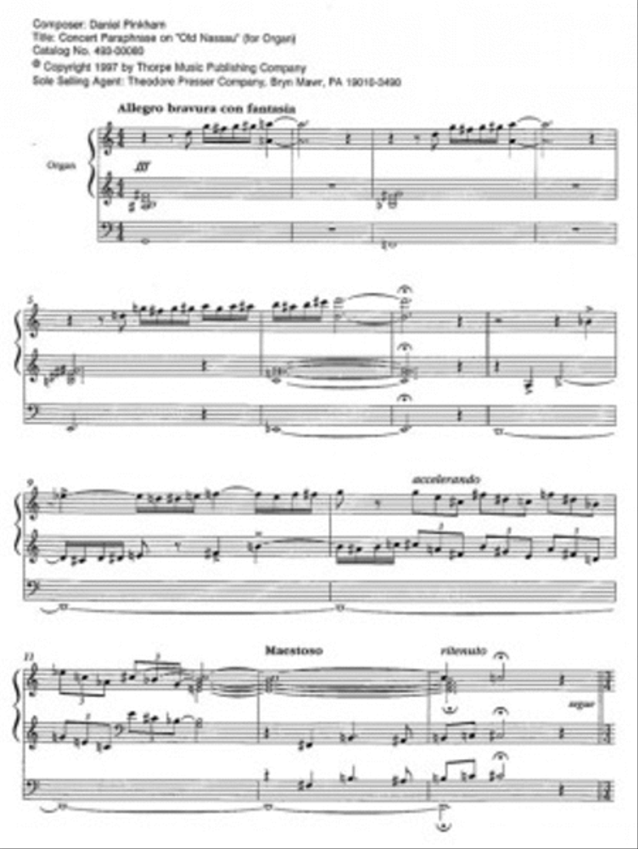Old Nassau (Conc Paraphrase) Chamber Music scores gallery preview page 1