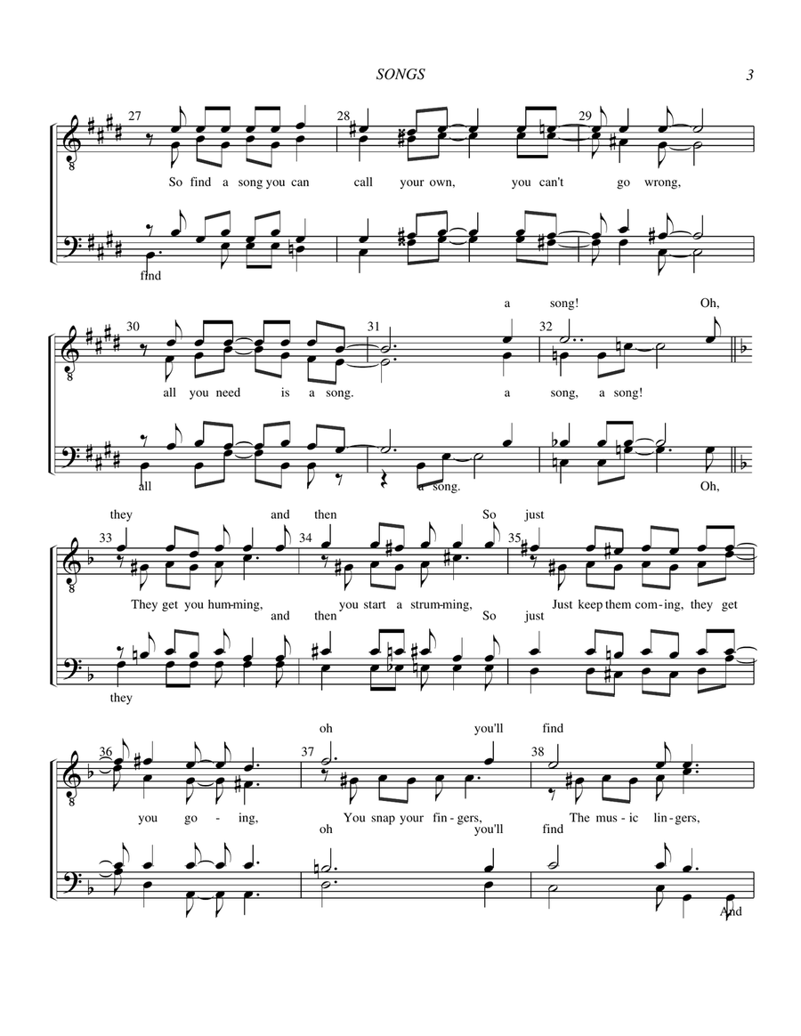 Songs TTBB scores gallery preview page 3