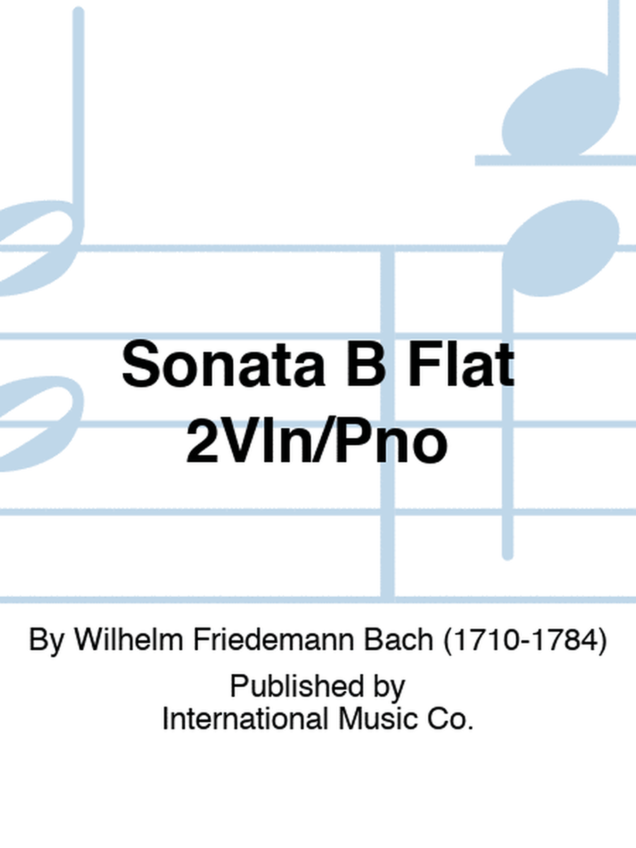 Sonata B Flat 2Vln/Pno
