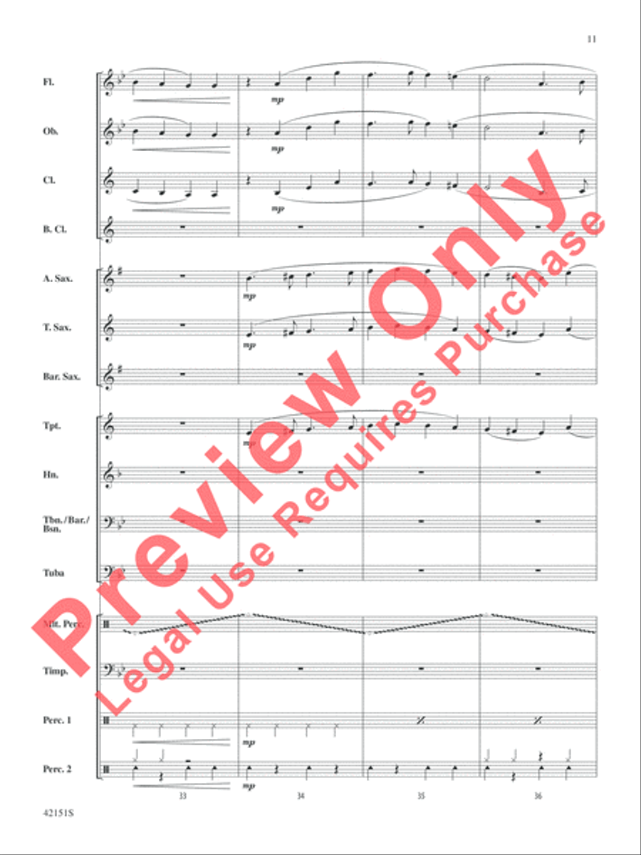 In the Realm of Kings Concert Band scores gallery preview page 11