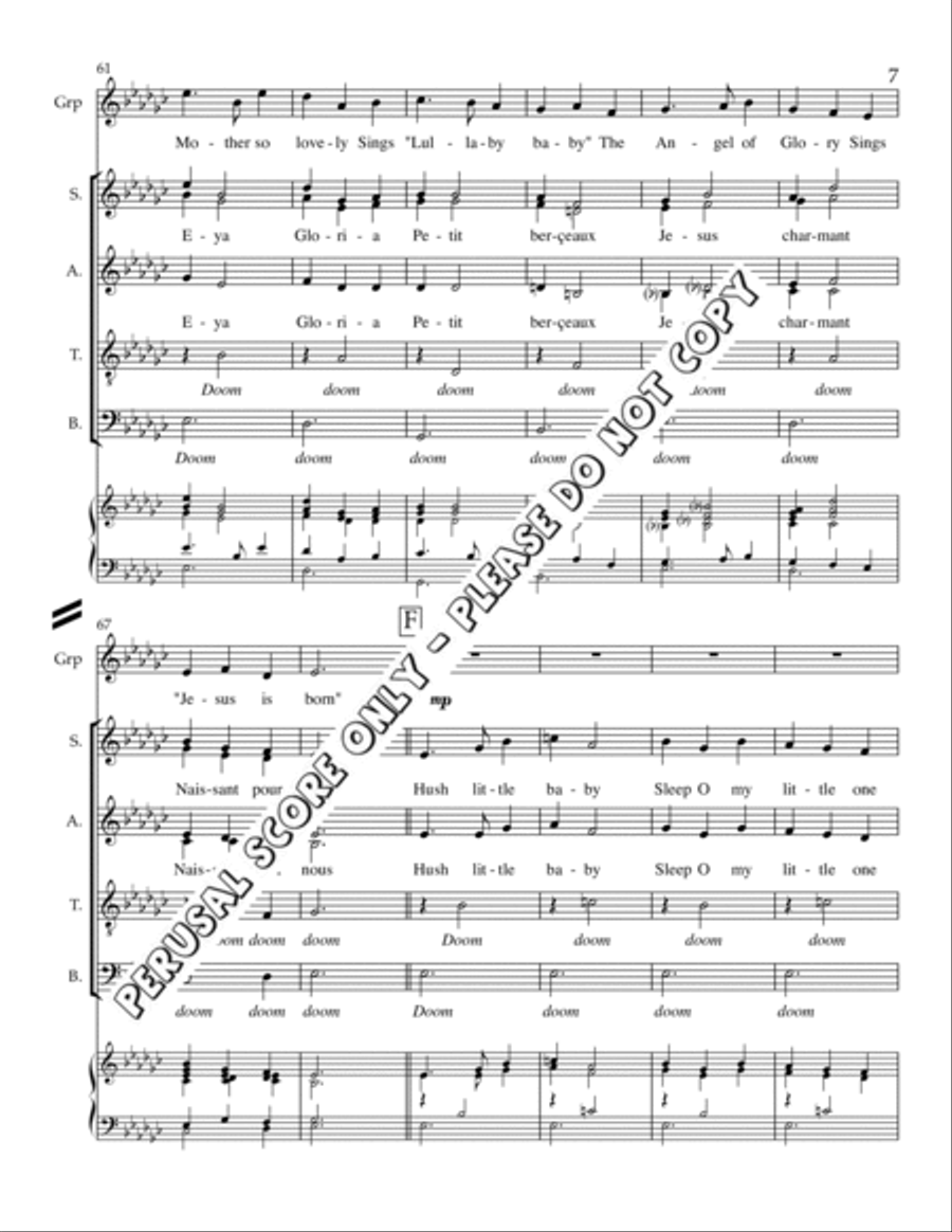 Stairwell Carol 4-Part scores gallery preview page 7