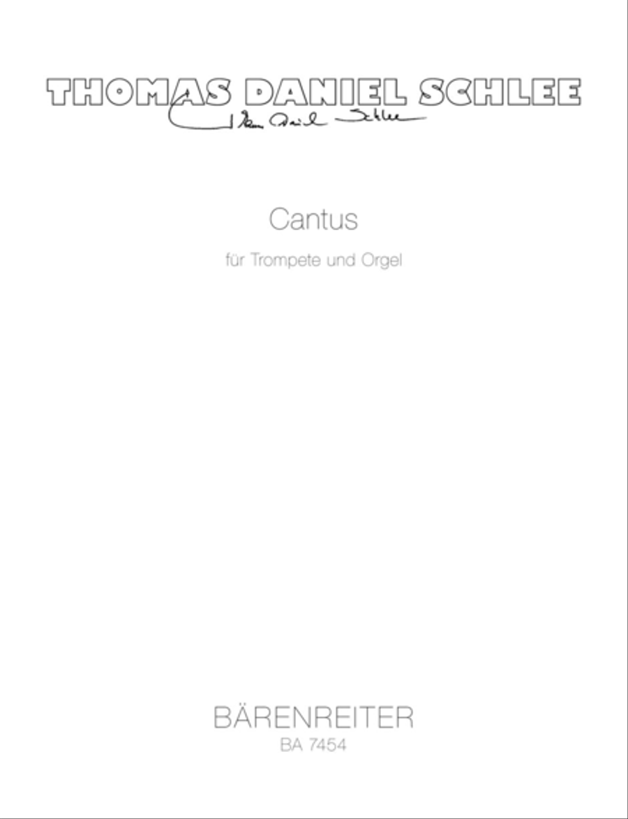 Cantus for Trumpet and Organ Trumpet scores gallery preview page 1
