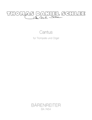 Book cover for Cantus for Trumpet and Organ