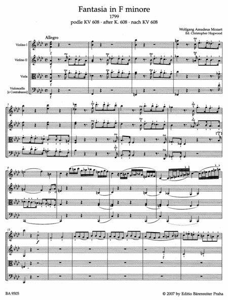 Fantasia for Strings and Winds f minor