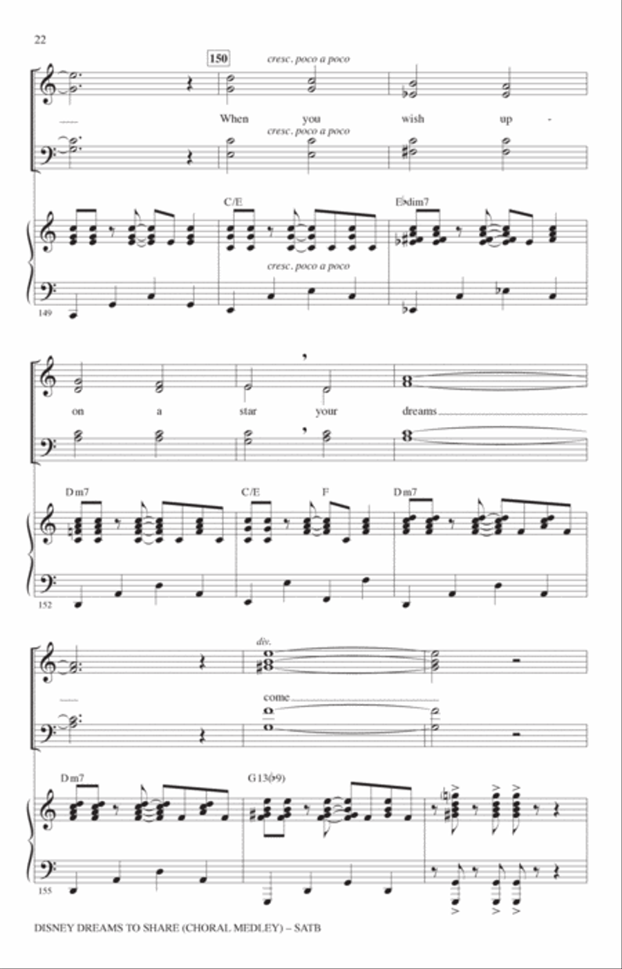 Disney Dreams To Share (Choral Medley) 4-Part scores gallery preview page 21