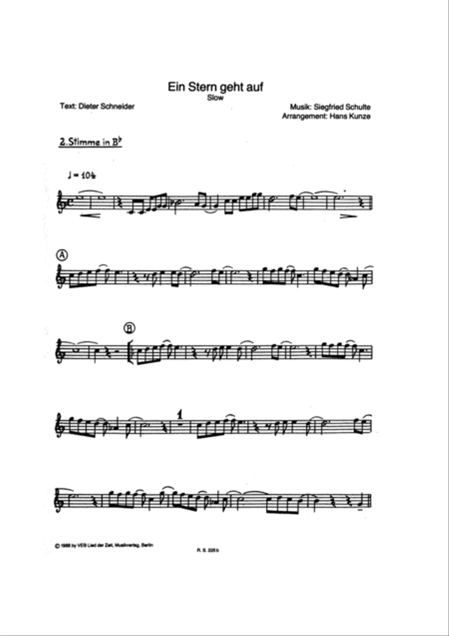 Ein Stern geht auf Trombone scores gallery preview page 6