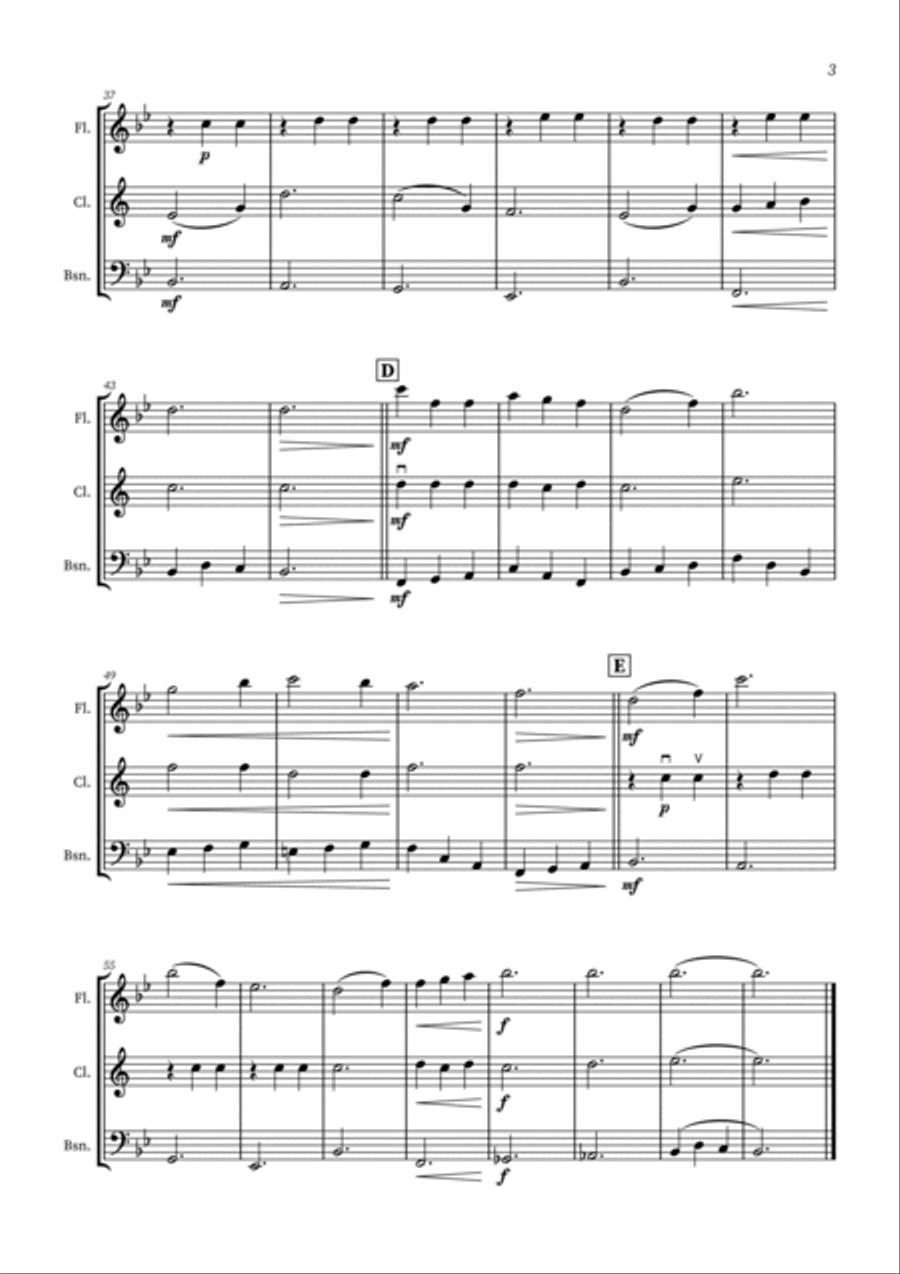 Edelweiss Woodwind Trio scores gallery preview page 3