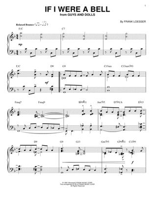 Book cover for If I Were A Bell [Jazz version] (arr. Brent Edstrom)