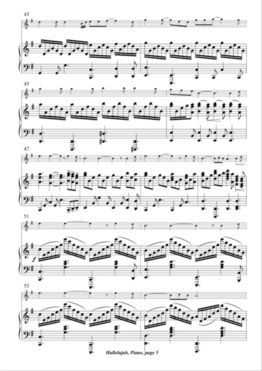 Hallelujah Hallelujah Piano Trio scores gallery preview page 5