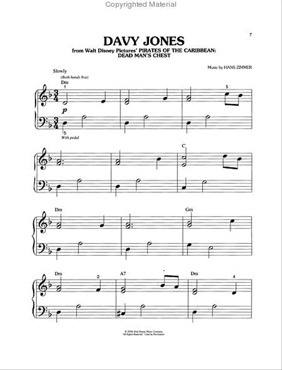 Pirates of the Caribbean Pirates of the Caribbean Easy Piano scores gallery preview page 3