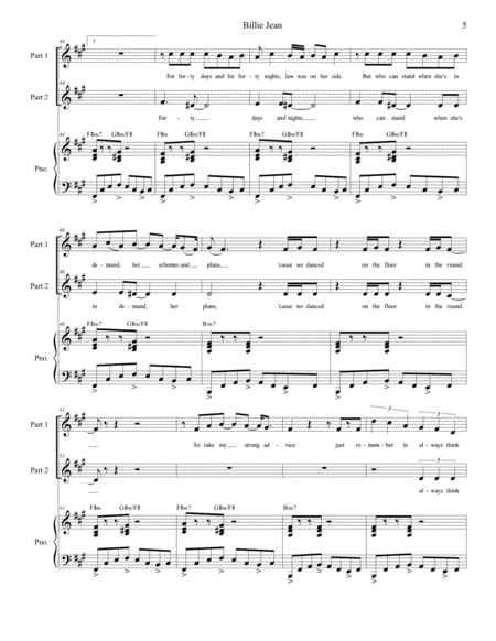 Billie Jean (for 2-part choir) image number null