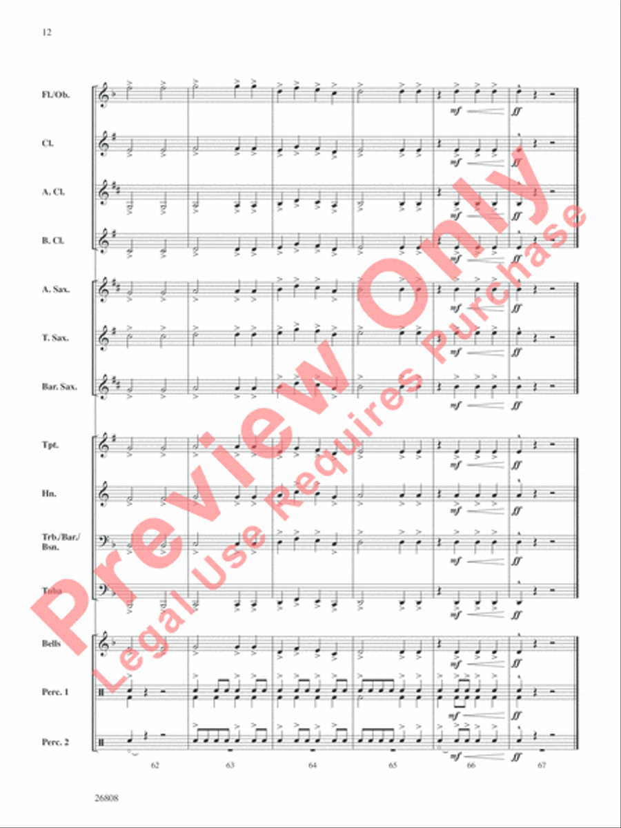 Defender of Time Concert Band scores gallery preview page 13