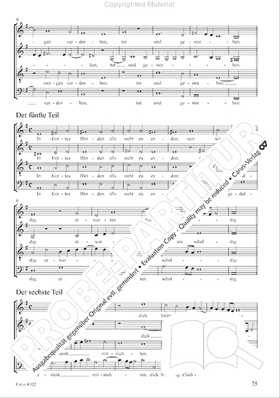 Deutsche Spruche von Leben und Tod 4-Part scores gallery preview page 8