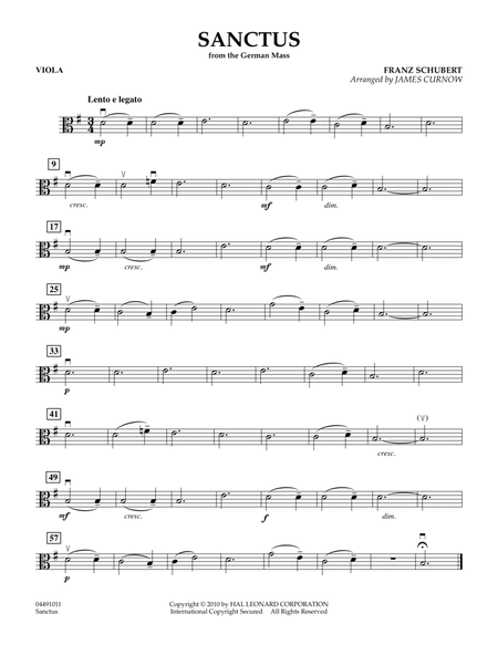 Sanctus (from German Mass) - Viola