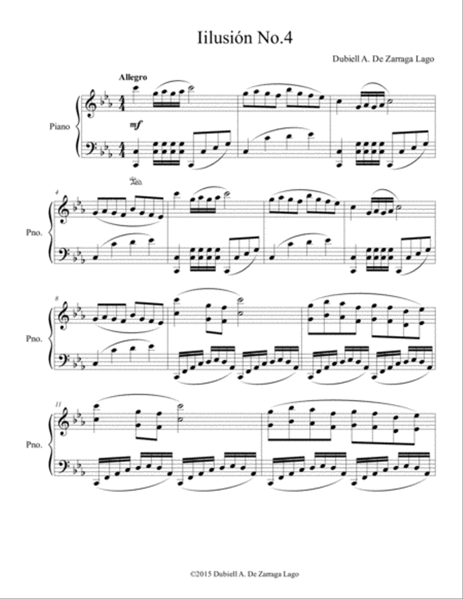 piano ilusion no.4 Piano Solo scores gallery preview page 1