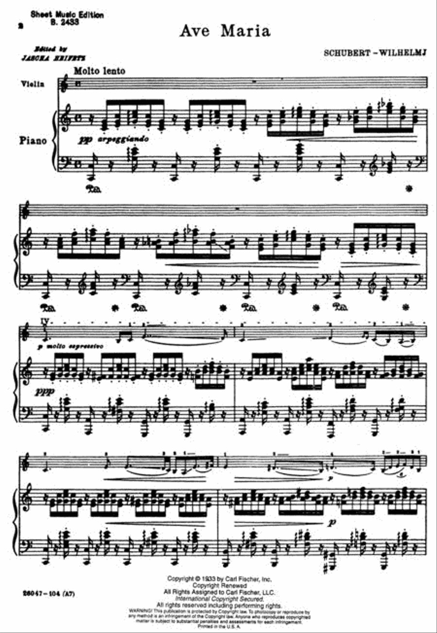 Ave Maria Violin Solo scores gallery preview page 3