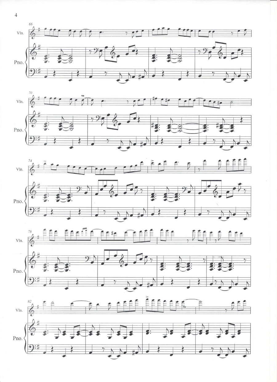 Entre Dos Aguas - Paco de Lucia - Violin & Piano Violin Solo scores gallery preview page 4