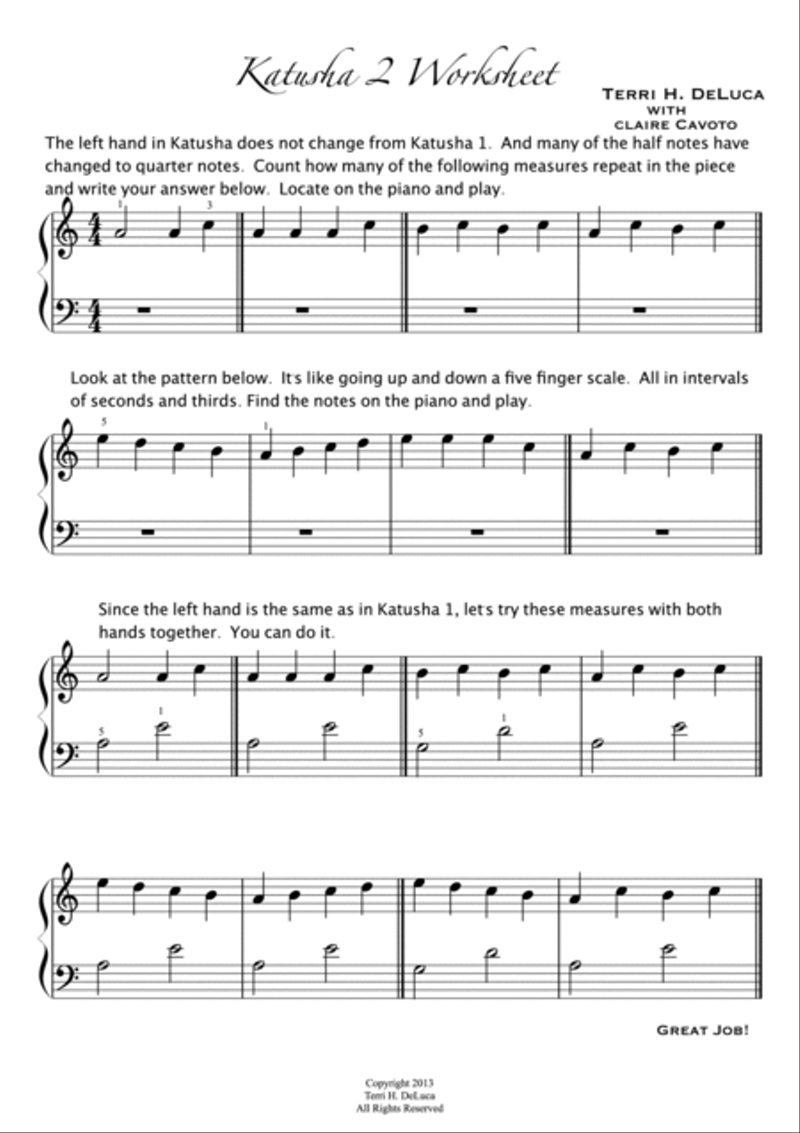 Katusha 1,2,3,4 Piano Method scores gallery preview page 4