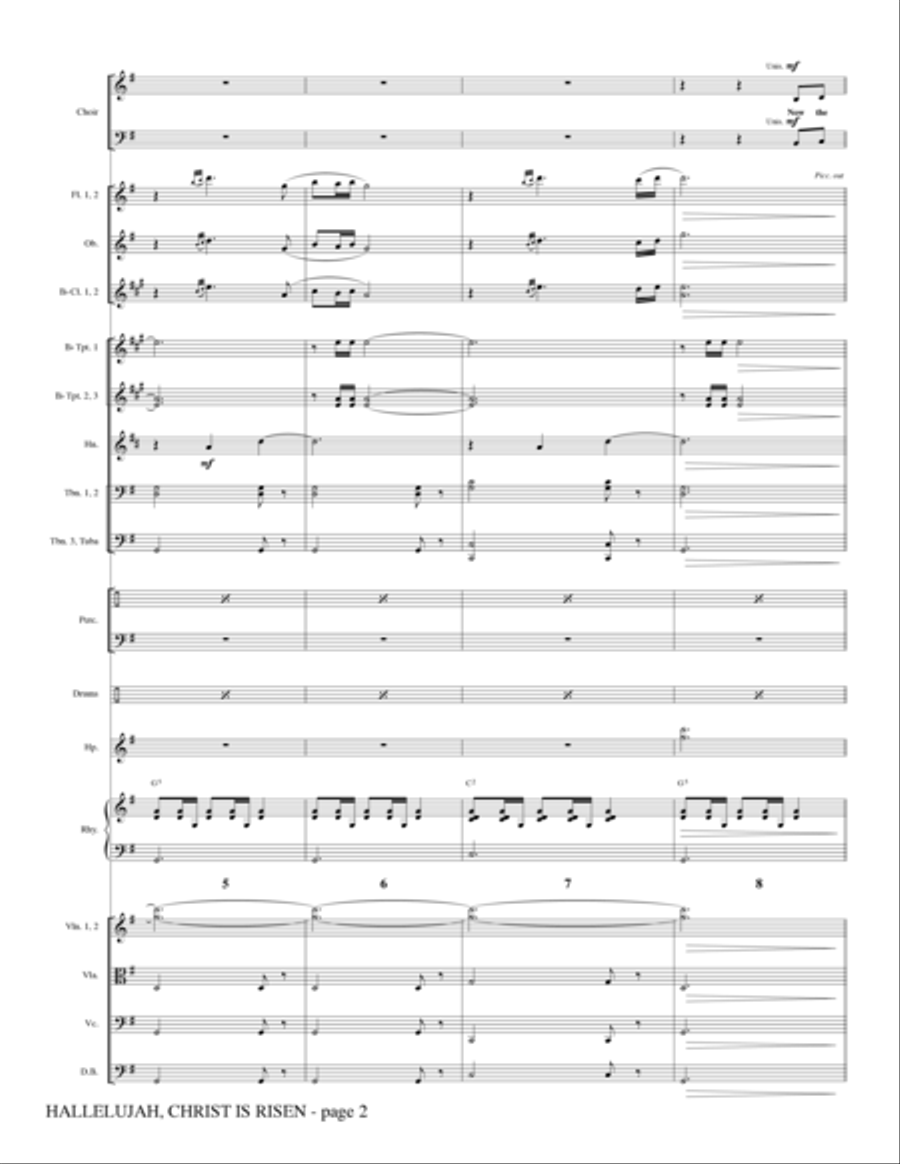 Hallelujah, Christ Is Risen - Full Score Choir scores gallery preview page 2