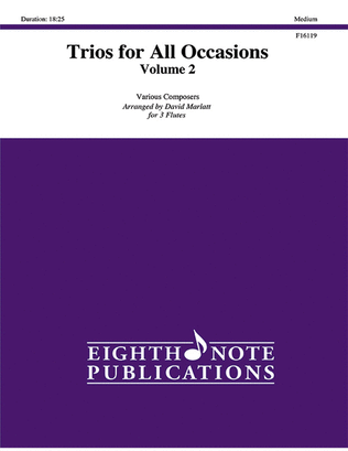 Book cover for Trios for All Occasions, Volume 2