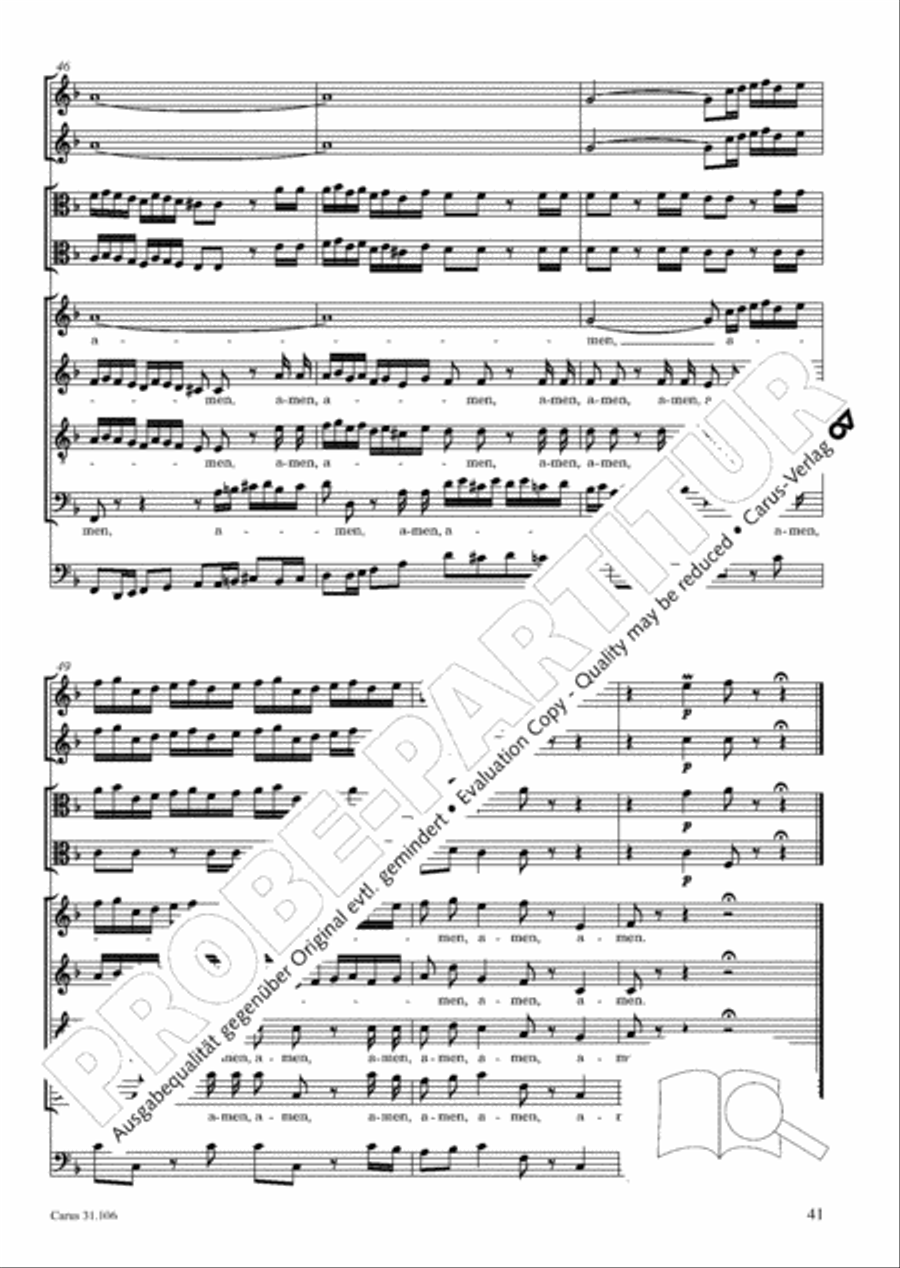 God's own time is the time appointed (Gottes Zeit ist die allerbeste Zeit) 4-Part scores gallery preview page 42