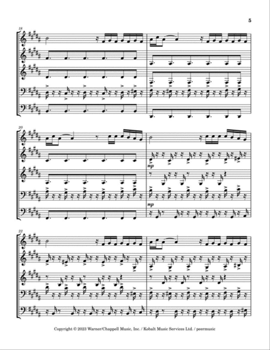 Tattoo Tattoo Brass Quintet scores gallery preview page 5