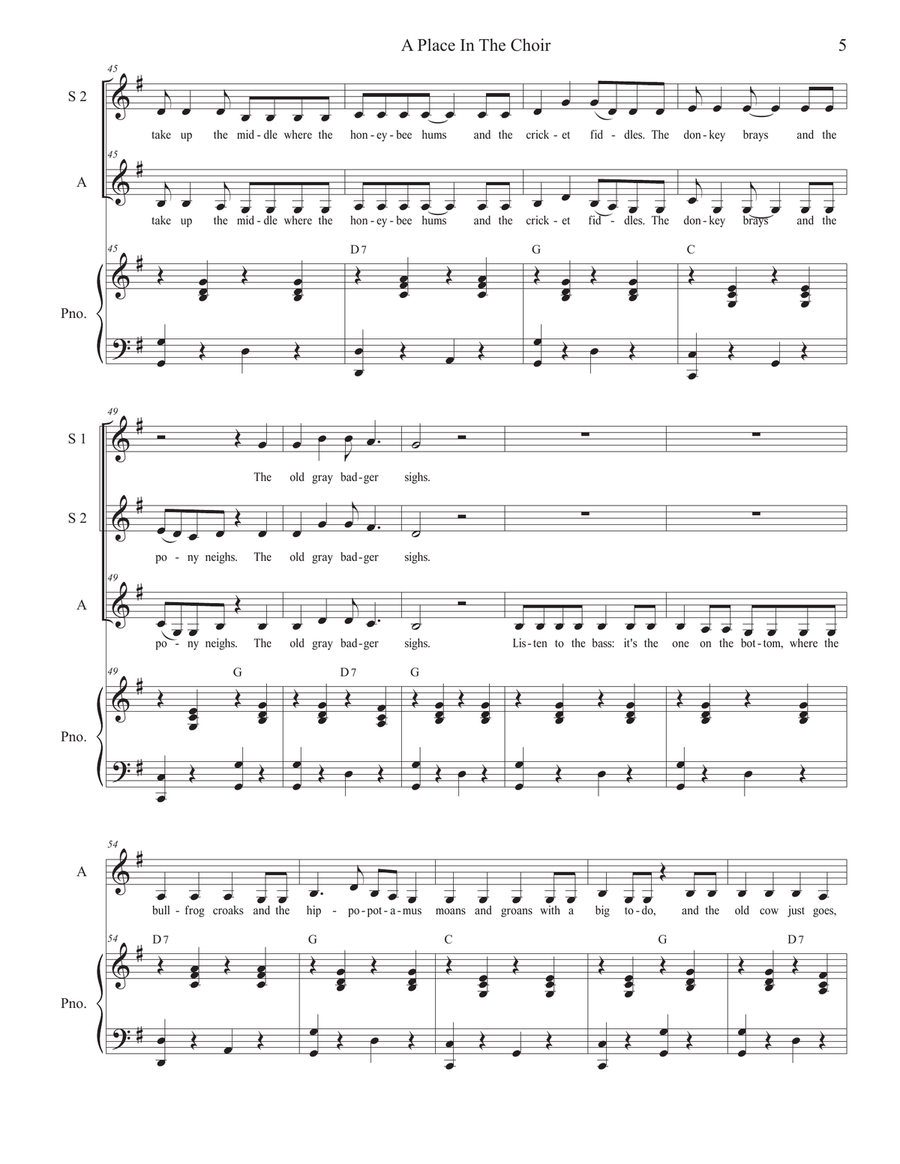 A Place In The Choir Choir scores gallery preview page 5