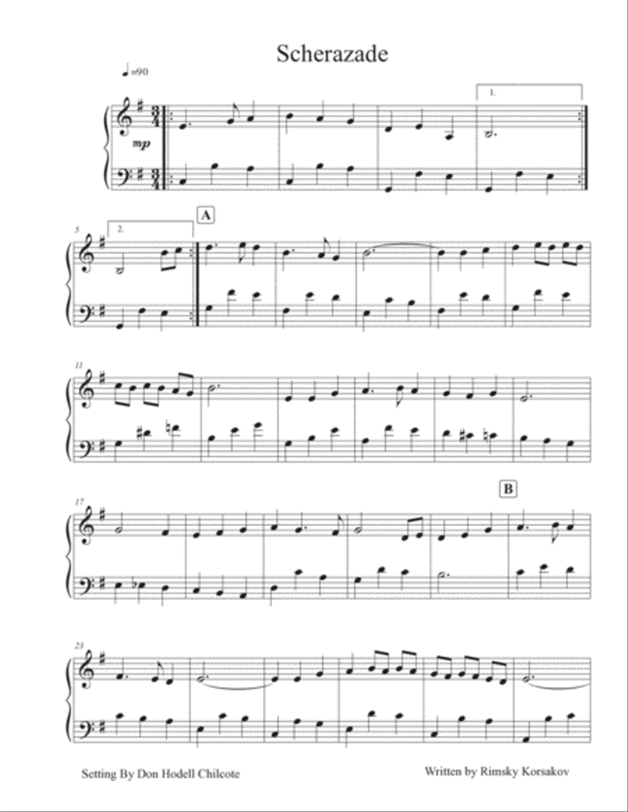 Scherazade Scherazade Piano, Vocal, Guitar scores gallery preview page 2