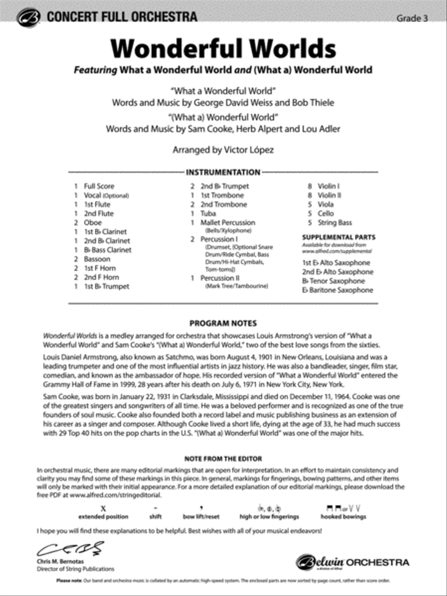 Wonderful Worlds: Score Wonderful Worlds: Score Full Orchestra scores gallery preview page 1