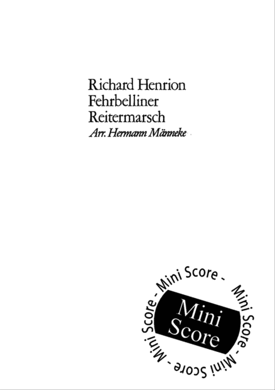 Fehrbelliner Reiter Marsch Concert Band scores gallery preview page 3