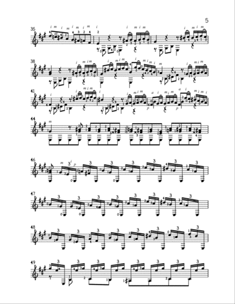 Grande Ouverture (Mauro Giuliani) edited and fingered by Robin Hill Acoustic Guitar scores gallery preview page 5