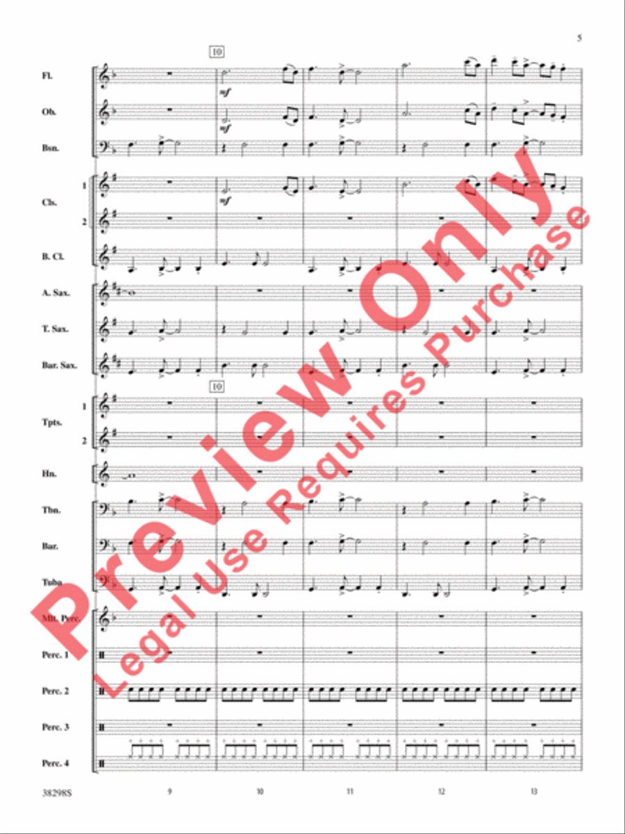 Wade in the Water Concert Band scores gallery preview page 5