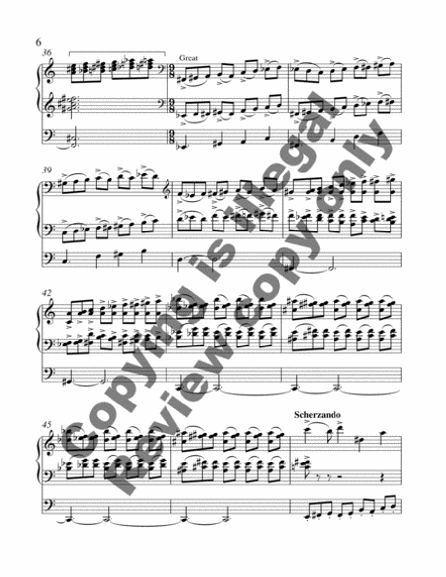 Triptych for Organ and Orchestra: Angelus Organ Solo scores gallery preview page 6