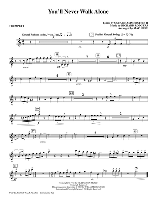 Book cover for You'll Never Walk Alone (from Carousel) (arr. Mac Huff) - Trumpet 1
