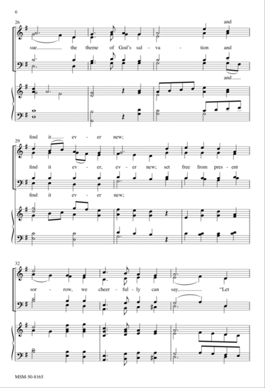 Sometimes a Light Surprises 4-Part scores gallery preview page 5