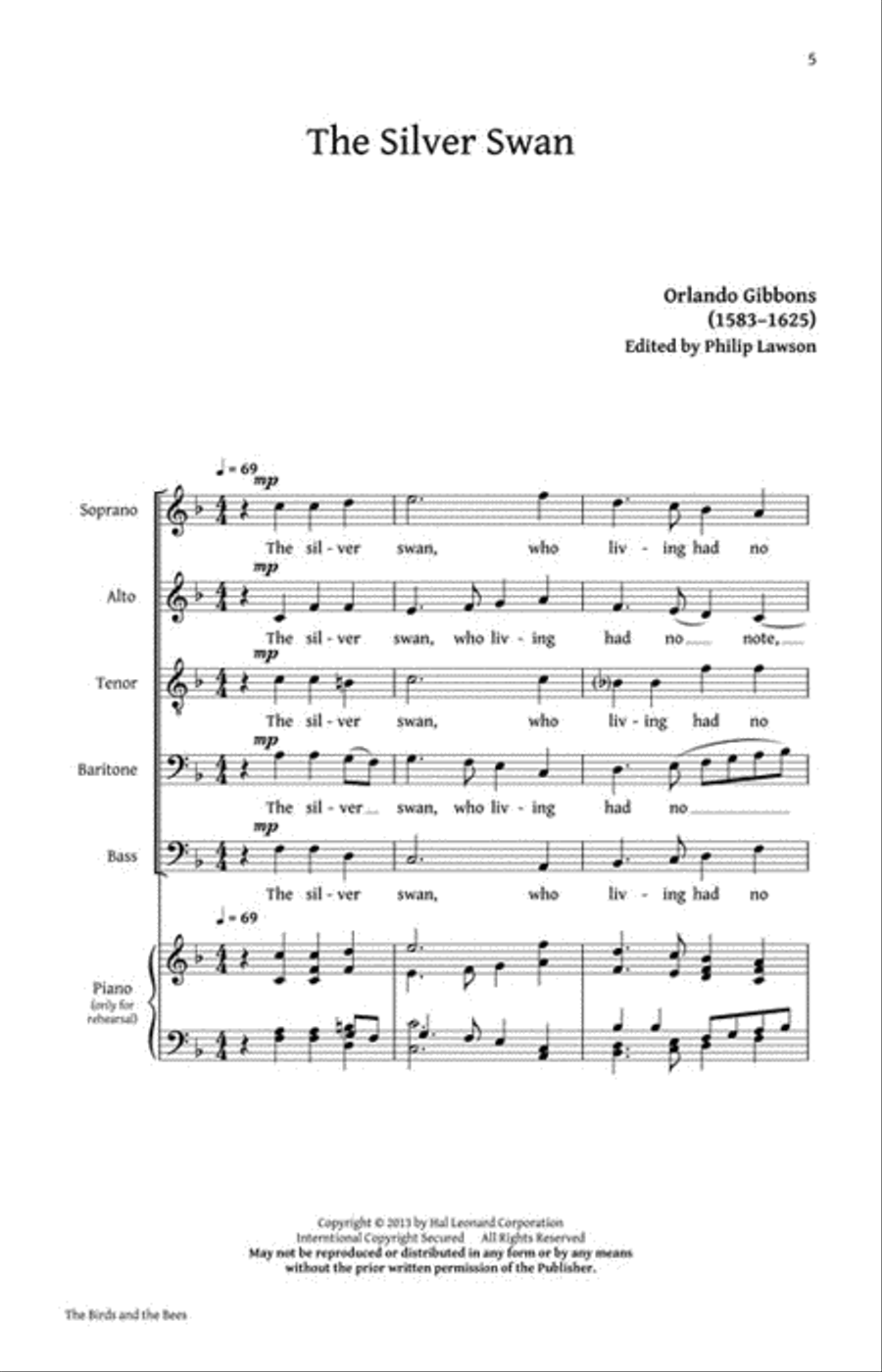 The Birds and the Bees A Cappella scores gallery preview page 3