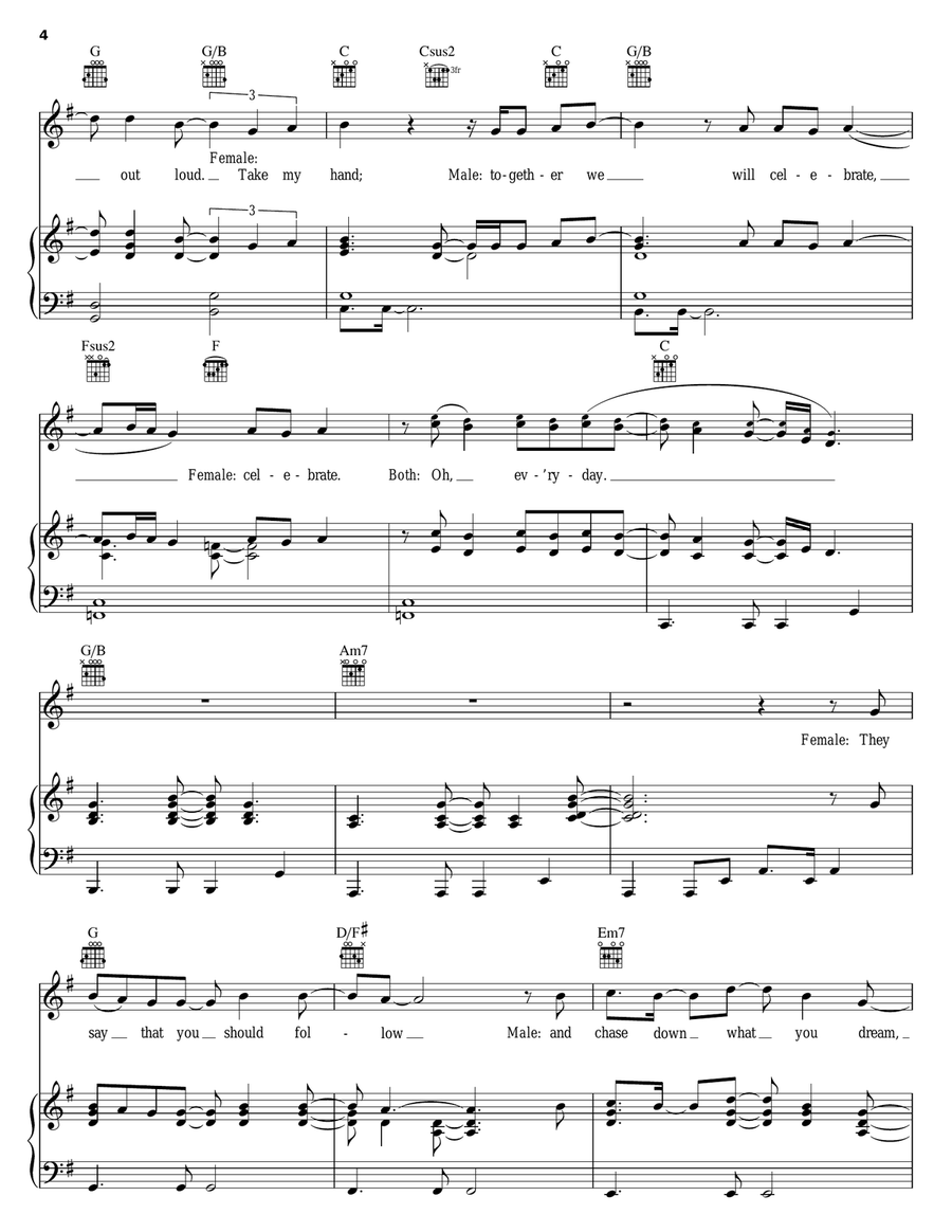Everyday Piano, Vocal, Guitar scores gallery preview page 4