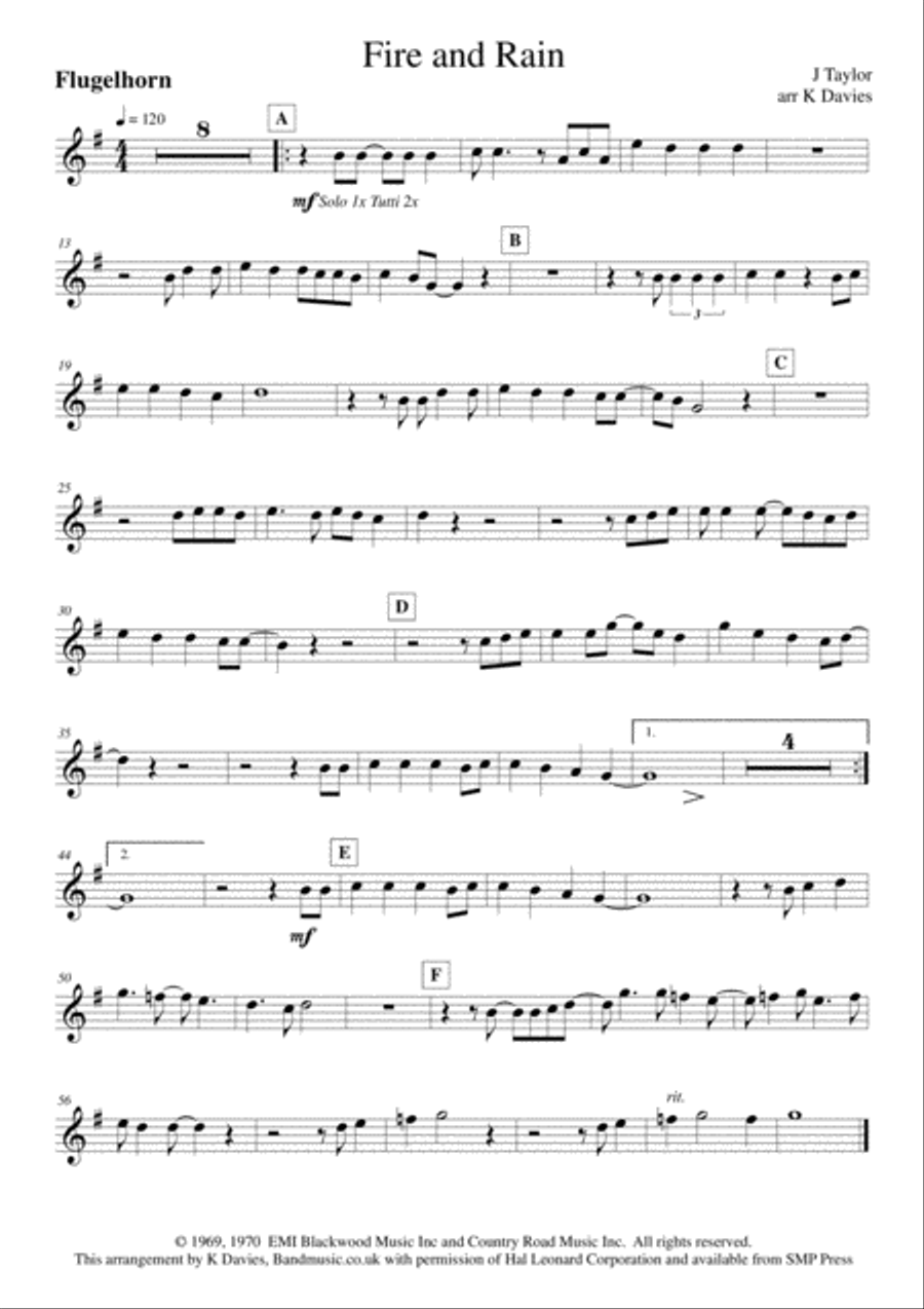 Fire And Rain Small Ensemble scores gallery preview page 3
