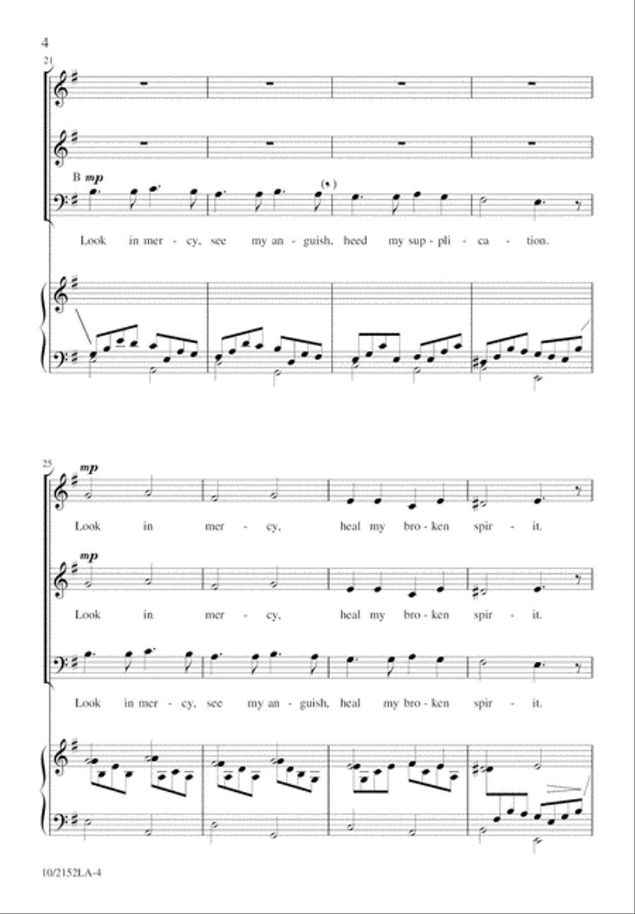O Lord, Hear Me O Lord, Hear Me 3-Part scores gallery preview page 5