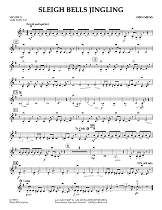Sleigh Bells Jingling - Violin 3 (Viola T.C.)