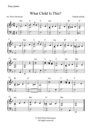 What Child Is This? - Easy Christmas piano sheet music