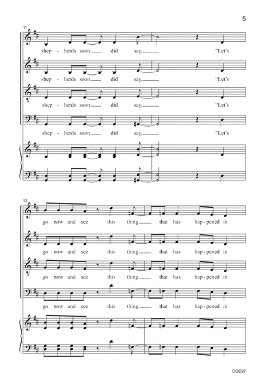 We're Goin' Up to Bethlehem! (SATB) 4-Part scores gallery preview page 6