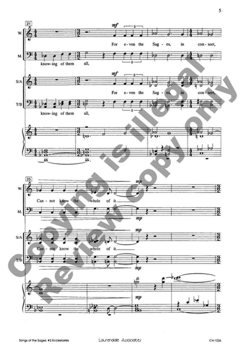 #2 Ecclesiastes (Knowledge) (Choral Score)