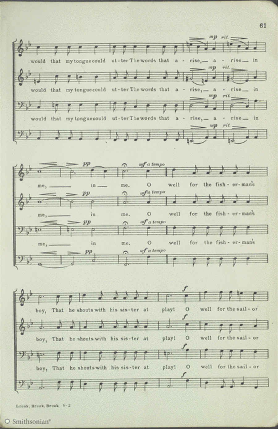 Break, Break, Break Break, Break, Break TTBB scores gallery preview page 3