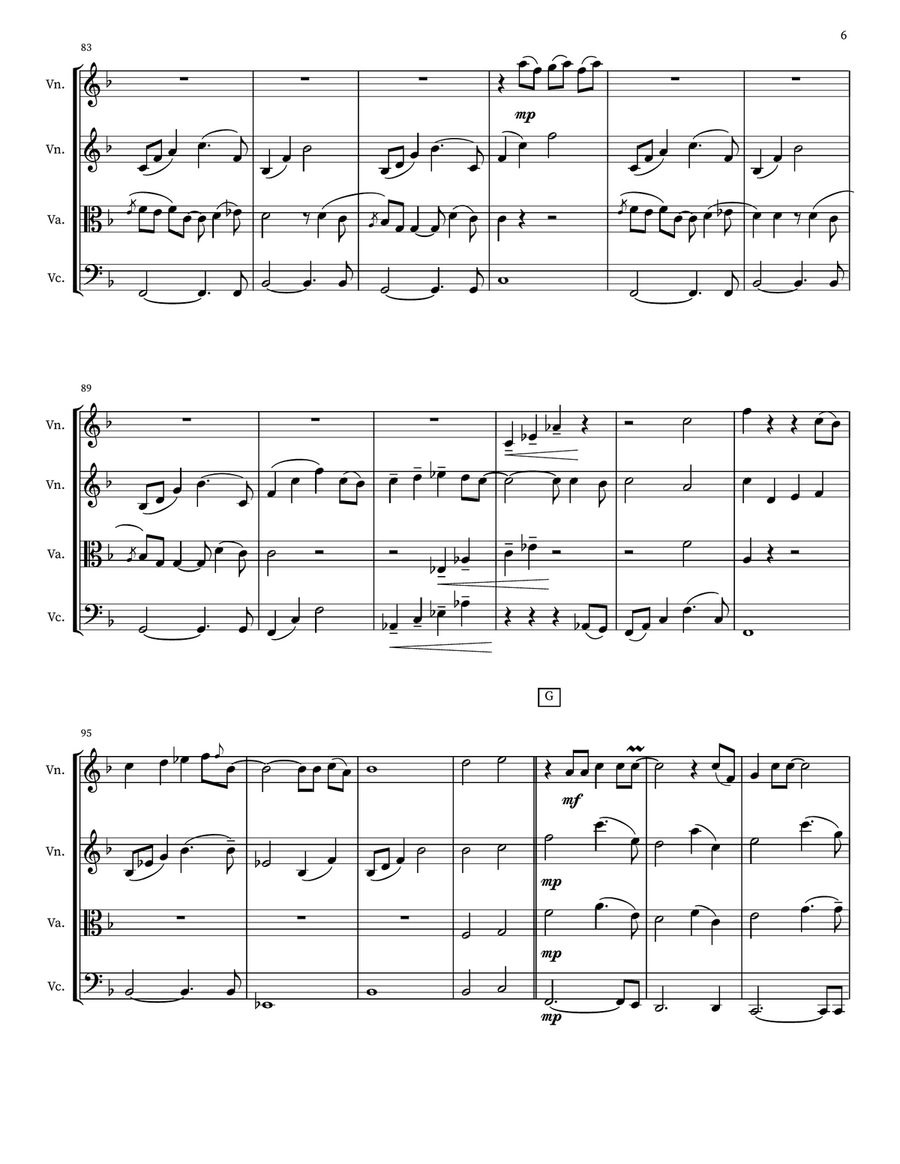 Pehla Nasha String Quartet scores gallery preview page 6