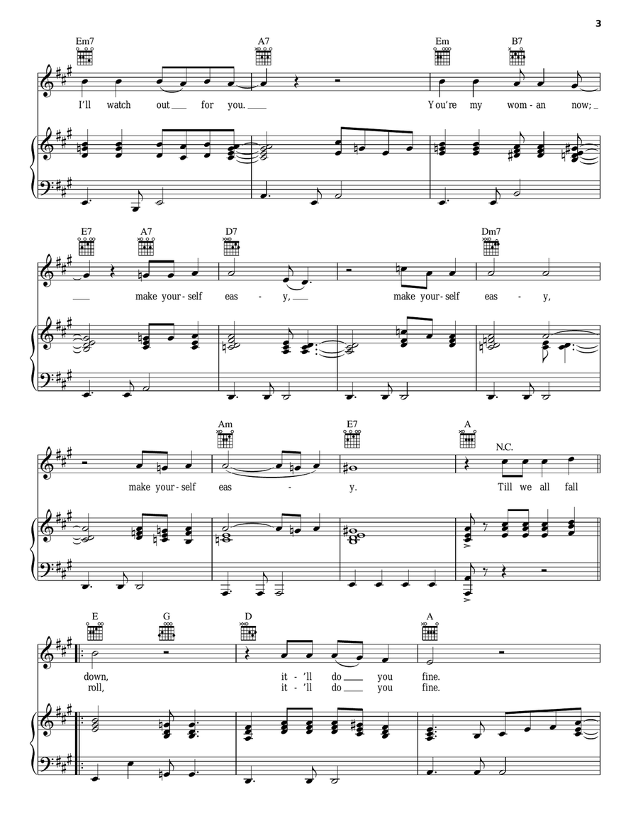 Till The Morning Comes Till The Morning Comes Piano, Vocal, Guitar scores gallery preview page 3